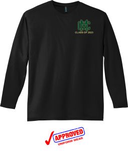 District Long Sleeve Tee - Senior Privilege Tee - Black